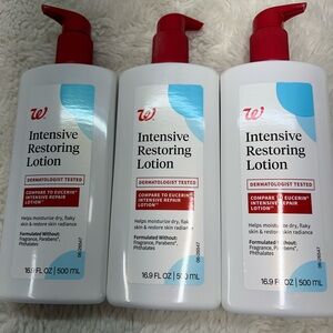 Walgreens Intensive Restoring Lotion Compare To Eucerin 16.9 Oz Lot Of 3